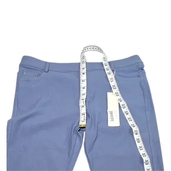 Yelete Slate Grey 5-Pocket Skinny Jeggings Stretch Pull On Cotton Blend Womens L - Picture 7 of 9